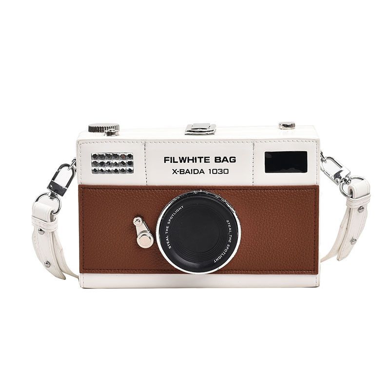Personalisierte und kreative Mini-Kamera-Retro-Umhängetasche, vielseitige Nischen-Box-Tasche, kleine quadratische Tasche mit frischer Kette_voghion.com