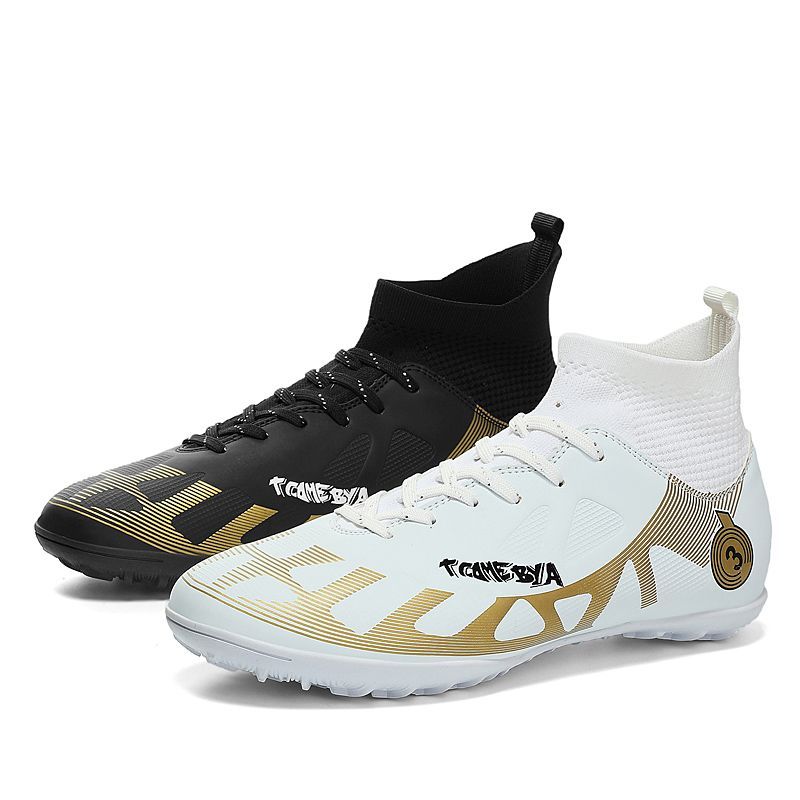 Herren-Fußballschuhe, professionelle High-Top-Fußballschuhe, bequemer Sport-Sneaker für drinnen und draußen_voghion.com