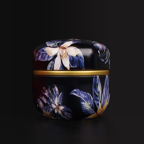 Theeblik blikken opbergdoos mini draagbare creatieve thee koffie suiker opbergpotten ronde blikken doos draagbare afgesloten potten_voghion.com