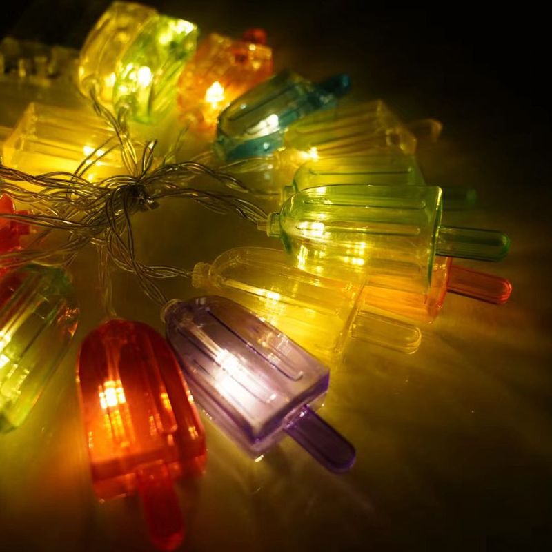 LED Ice Cream Stick Lights, 20 LED Fairy String Lights, Color Changing Party Decorations For Christmas, Outdoor, Indoor, Festive Atmosphere Lighting_voghion.com
