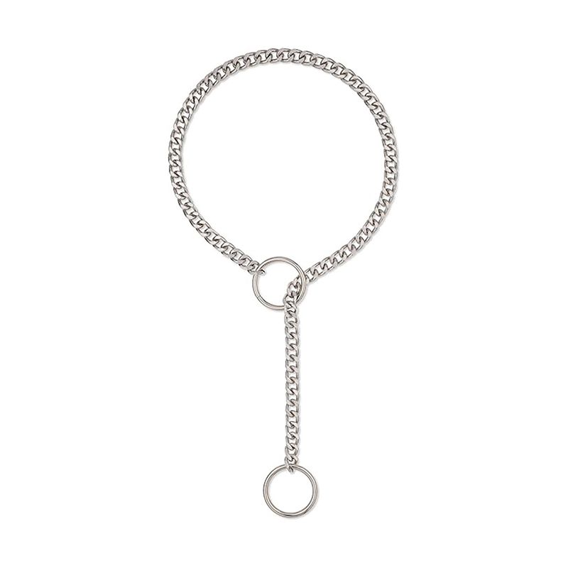 Collana da donna in acciaio inossidabile punk rock con catena cubica, anello a forma di cuore e inserto scorrevole, regolabile a forma di Y_voghion.com
