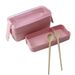 900 ml 3-lagige Bento-Box, umweltfreundliche Lunchbox aus Weizenstroh, mikrowellengeeignet, Neuheit 2019_voghion.com