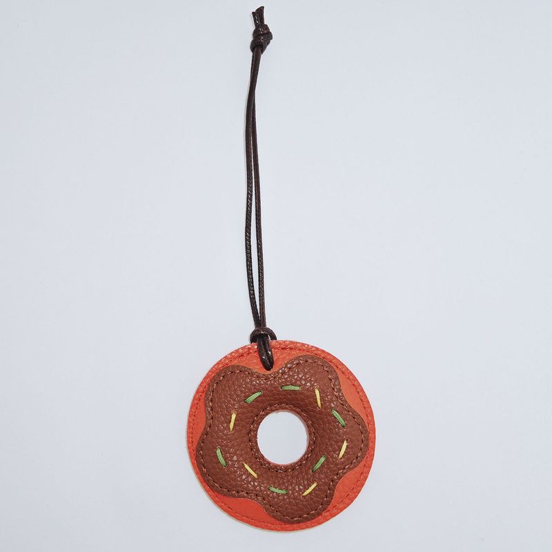 Pendentif de sac, pendentif de pain beignet, pendentif de voiture, pendentif de sac, pendentif en cuir, petit accessoire_voghion.com