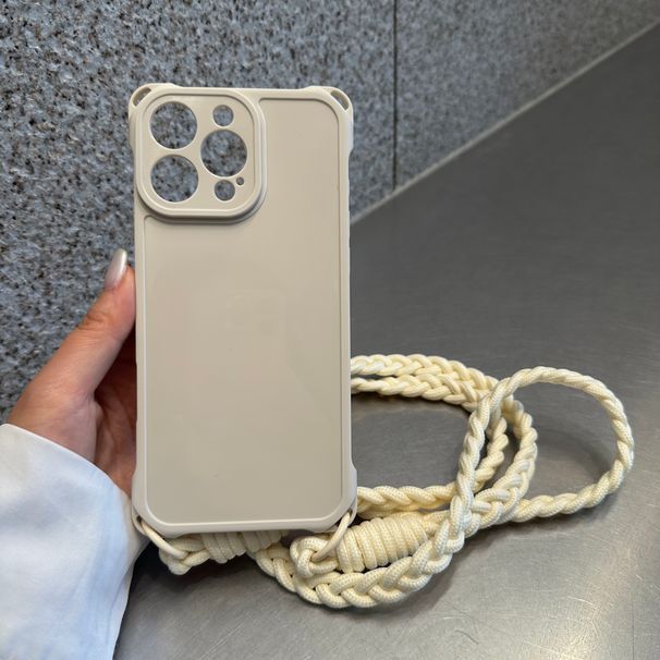 Crossbody Lanyard Shockproof Shoulder Strap Case For IPhone 17 16 15 14 13 12 11 Pro XS Max 16E XR SE 2020 Silicone Soft Cover_voghion.com