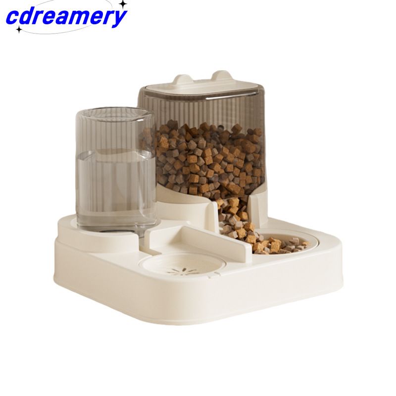 Cat Automatic Feeder Cat Dog Feeding And Water Fountain Drinker Cats Watering Supplies Food Storage Dispenser Pet Accessories_voghion.com