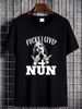 Unholy Nun Zero F Given Nun F - T-shirt cadeau humoristique et sarcastique Tailles S-5XL Haut d'été pour homme, unisexe, doux et extensible, idéal au quotidien_voghion.com