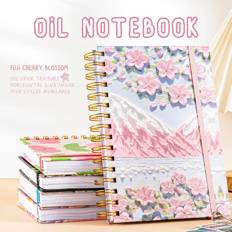 Nachfüllbare Notizbücher A5 Spiralbuch Verdicktes horizontales Linienbuch 3D Dreidimensionales Malnotizbuch Loseblatt-Notizbuch_voghion.com