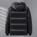 Black Gold Goose Down Jacket Short And Thick Men's Warm And Cold Resistant Winter White Duck Down Jacket Men's New Hooded Jacket_voghion.com