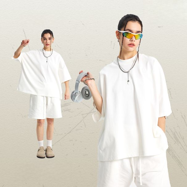 Large Short Version Loose Men's Short Sleeve T-Shirt Seamless Large Size Men's Clothing_voghion.com