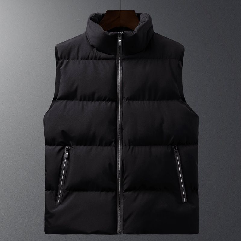 Herren Daunenweste aus Baumwolle, Herren Herbst und Winter, dick, lässig, Übergröße, Trendweste, Mantel, Weste_voghion.com