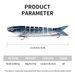 Señuelo duro multisección de 135 mm/19 g para pesca en agua dulce y salada, cebo de simulación de hundimiento, alta sensibilidad, 8 secciones en bolsa._voghion.com