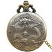 Neue chinesische Drachentasche Phoenix Half Eagle Hollow Antique Black Face Quarz Halskette_voghion.com