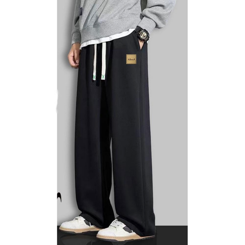 Senma Group AIKEN Men's Pure Cotton Spring Autumn Sports Casual Loose and Velvet Trendy Wide Foot Sanitary Pants_voghion.com