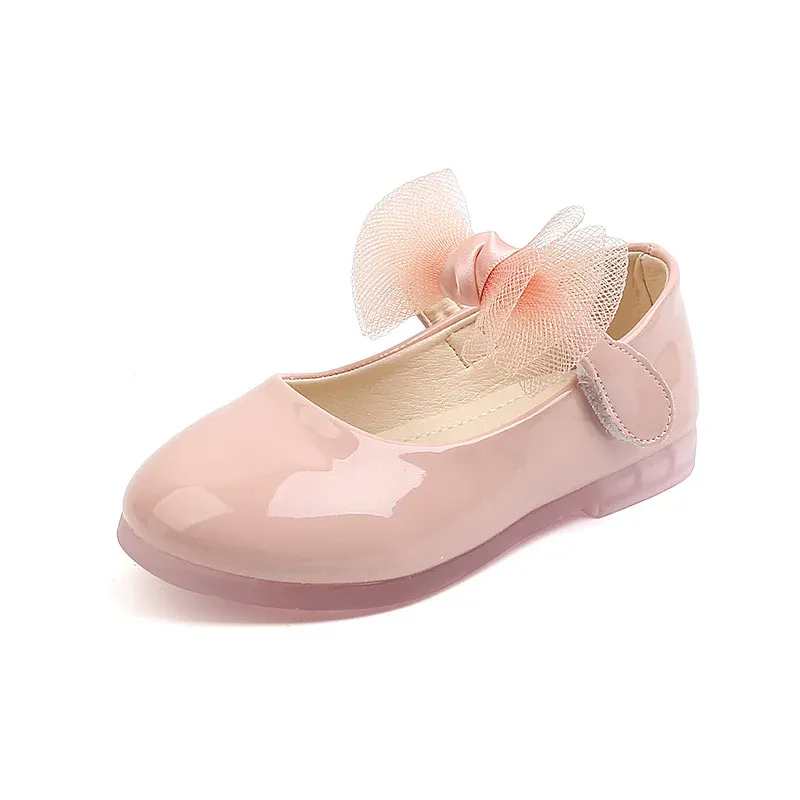 Novo Kis Menina Couro Estudante Fundo Macio Cor Sólida Criança Sapatos Crianças Princesa Festa Casamento Calçado_voghion.com