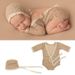 Baby Photography Props Costume Set Hat Bodysuit Photo Props 2pcs Newborn’s Photostudio Props Pilling Resistance Unisex_voghion.com