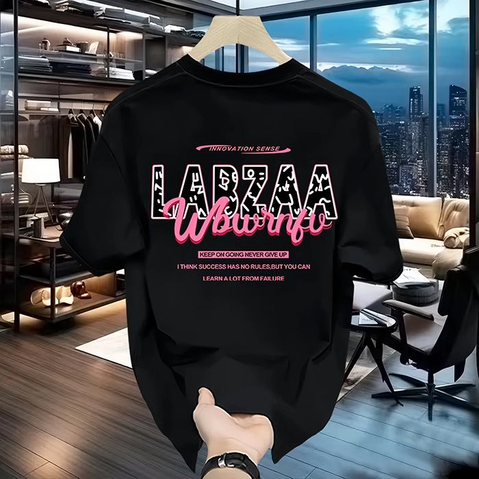 【 High Quality Korean Version 】 Summer New Short Sleeved Personalized Internet Celebrity Versatile Loose Fitting Men's Large Half Sleeved_voghion.com