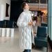 Winter New White Down Medium To Long, Korean Edition Loose Cotton Jacket For Women, Trendy_voghion.com