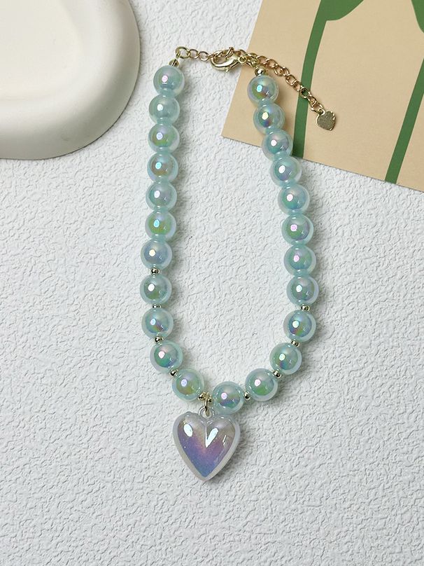 Neue süße Kragen transparent bunte Perlen Katze Hund Welpen Halskette Cartoon Anhänger Haustier Zubehör_voghion.com