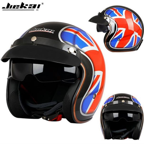 Κράνος μοτοσυκλέτας Vintage κράνος μοτοσυκλέτας με ενσωματωμένο φακό_voghion.com