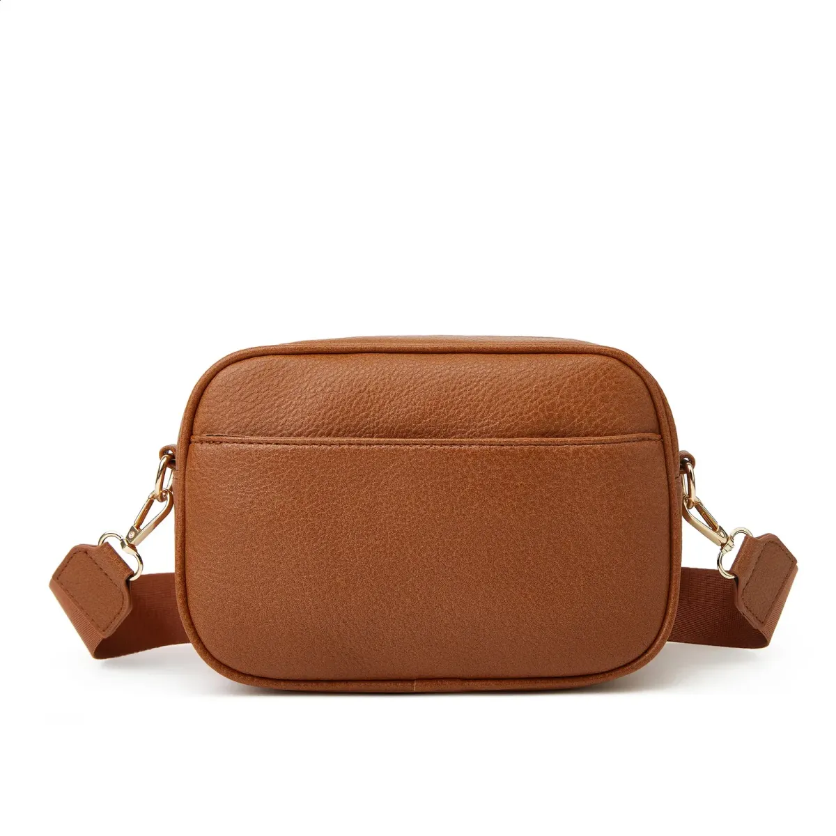 Herald Triple Zip Small Crossbody Bag per donna Square Snaps Camera Side Shoulder Purse Borsa a mano con tracolla larga 240822_voghion.com