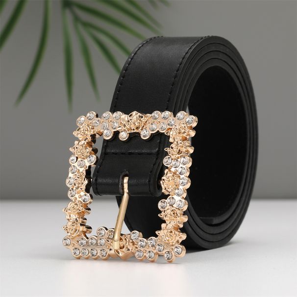 Nový korejský opasek, dámský módní kamínkový čtvercový pásek s přezkou, 100 párů džínů, kalhot, obleku, bundy, opasku s přezkou_voghion.com