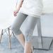 Lace leggings for women, thin summer elastic slimming tights, three quarter pants for wearing inside and outside_voghion.com