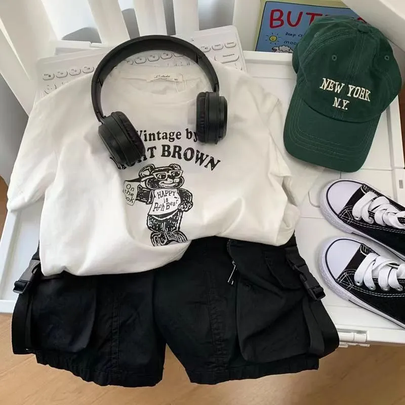 Kid's Clothing Boys and girls summer shorts baby stylish children's personality trend Internet celebrity fashionable big pocket workwear shorts_voghion.com