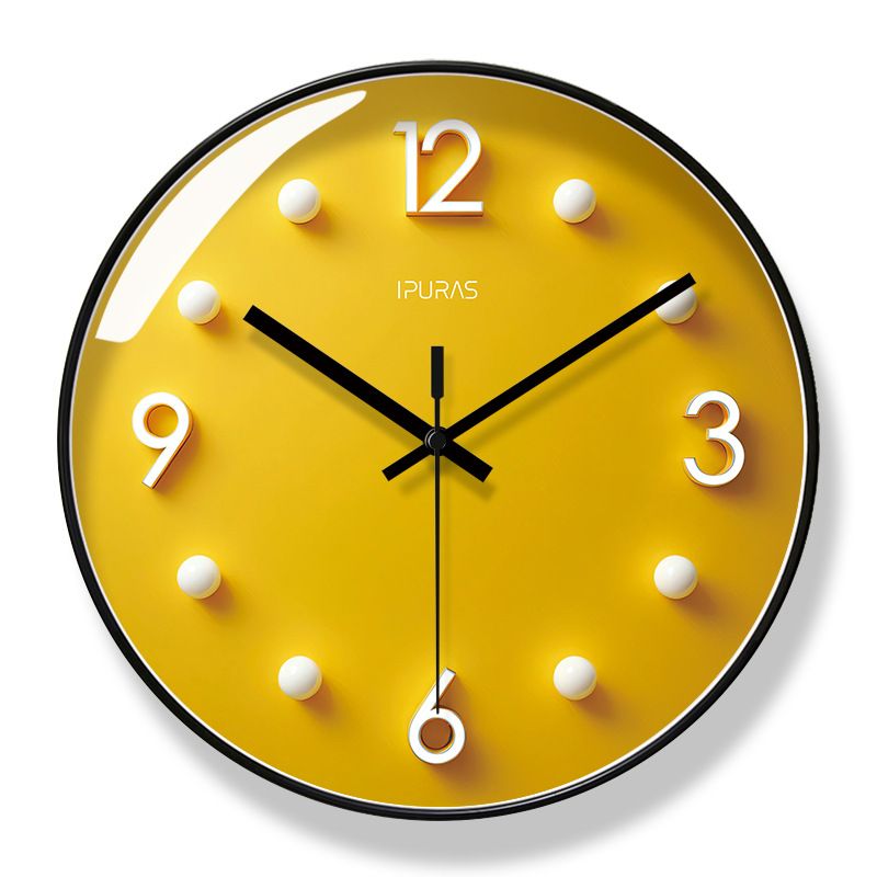 Yipula 7298 Creative Modern Fashion Nordic Living Room Wall Bedroom Decoration Silent Simple Sweep Second Quartz Clock_voghion.com
