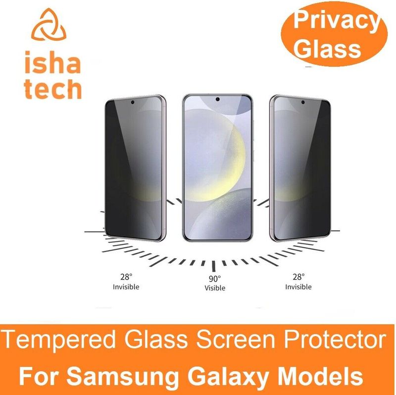 Privacy Glass Screen Protector For Samsung Galaxy S21 S22 S23 S24 S25 Ultra Plus_voghion.com