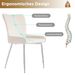 4er Set Samt Esszimmerstühle Mit Silbernen Metallbeinen, Beige_voghion.com