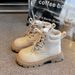 2025 Herbstmode Einfarbig Martin Mid-Top Mädchen Baby Schuhe Jungen Britischen Stil Lederstiefel_voghion.com