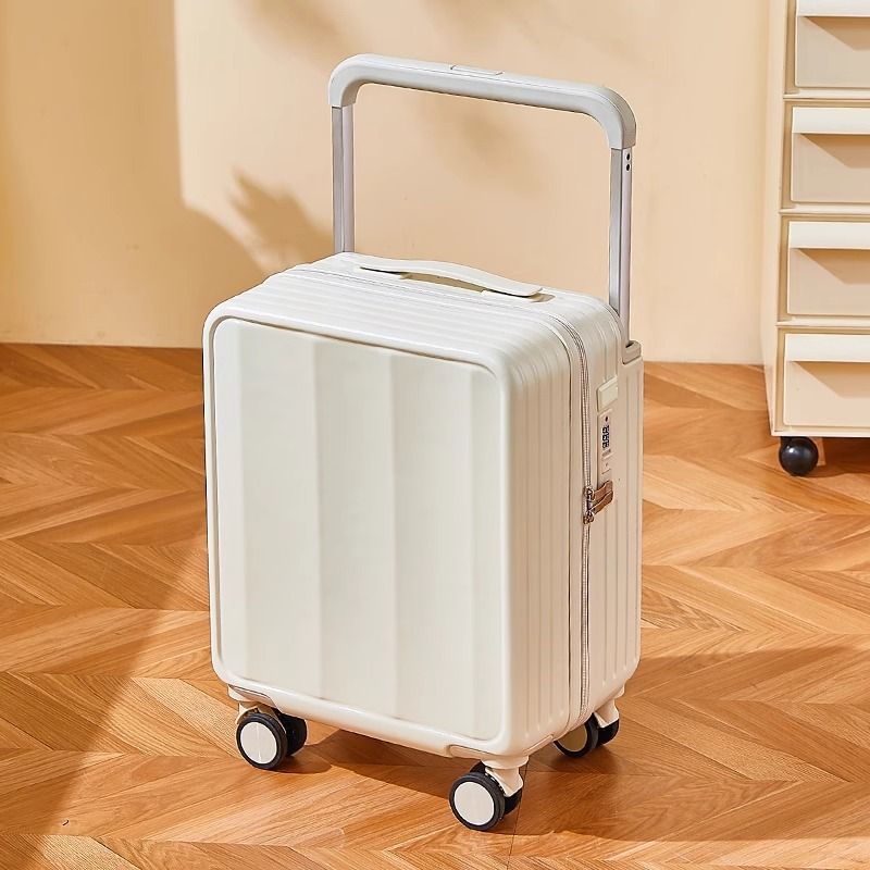 Gepäck 18-Zoll-Koffer mit Frontöffnung zum Einsteigen, für Männer und Frauen, 20-Zoll-Mini-Koffer mit kleinem Passwort_voghion.com