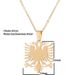 Collier pendentif aigle albanais en acier inoxydable pour femme, chaîne de clavicule tendance, résistant à la lumière_voghion.com