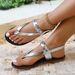 New Plus-size Open-toed Flats With Buckle Straps_voghion.com