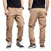 2025 Spring New American Style Loose Men's Casual Cargo Drawstring Multi-Pocket Straight Long Pants_voghion.com