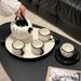 Artistic Ceramic Folded Tea Set – Modern 1 Teapot & 2/4 Cups With Tray (Gift Box Option, Trendy Home Decor & Premium Corporate Present)_voghion.com