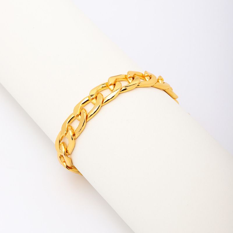 Bracciale unisex semplice spesso cubano hip-hop versatile con catena di personalità alla moda_voghion.com