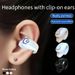 1 Single-Sided Clip-On Wireless Earphones With Bone Conduction, Large Capacity Battery, 5-2.5W Power, Call Control_voghion.com