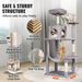 Cat Tree 56.2' Cat Tower With Cat Condo Sisal Scratching Post Light Grey_voghion.com