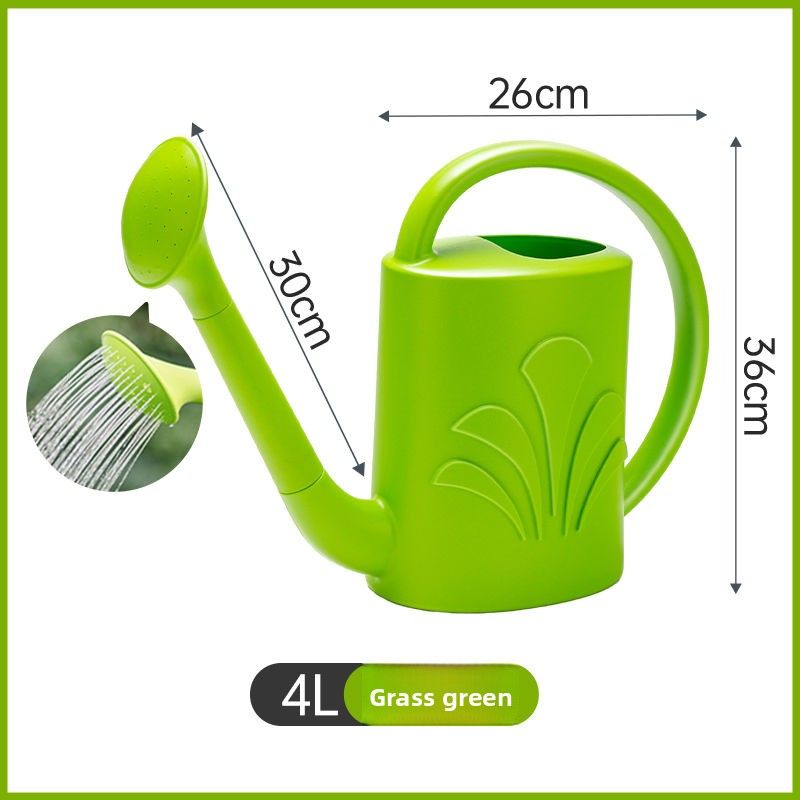 New 4L Large Capacity With Spray Nozzle Long Spout Watering Can For Home Gardening Balcony Flower Sprinkler_voghion.com