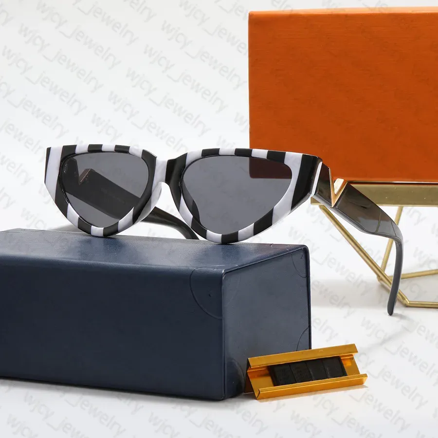 Sommer Designer Sonnenbrille Strand Brille Mode Cat Eye Full Frame Brief Design für Mann Frau 4 Farbe Gute Qualität_voghion.com