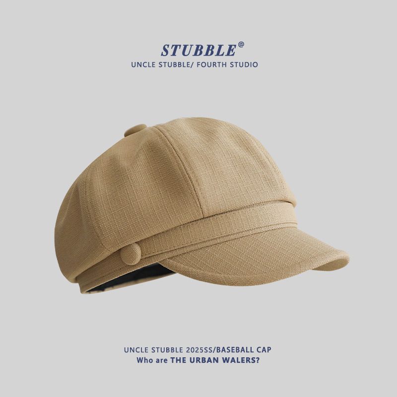 Korean Version Of All Match Beret For Girls, Small Octagonal Hat With Face Revealing Style, Retro British Style Newsboy Hat, Painter Hat_voghion.com