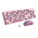 Wireless Keyboard And Mouse Set – Cute Pink Retro Style, Silent Mechanical Keys For Office/Girls (Bluetooth 5.0, Ultra-Thin, Plug & Play)_voghion.com