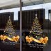 SDUV186 Dekorationsarrangement Statischer Weihnachtsbaum Fensterglasaufkleber_voghion.com