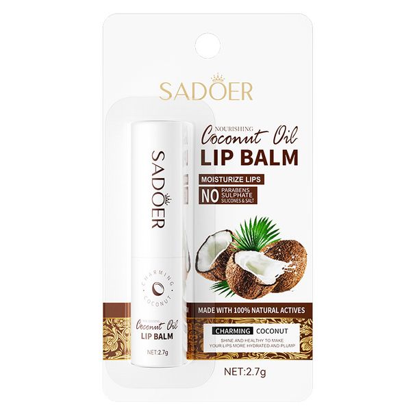SADOER Coconut Moisturizing Skin Care Autumn And Winter Anti Dry Cracking Red Priming Lipstick_voghion.com
