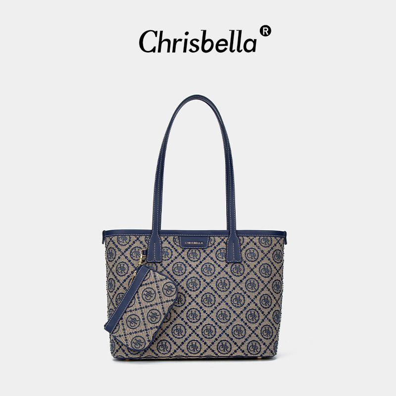 Sac fourre-tout Jacquard étoilé – Élégant sac à bandoulière orné de diamants et de fils dorés (cuir PU de luxe)_voghion.com
