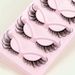5 Pairs Cat Eye False Eyelashes - Voluminous Wispy Flared Lashes With Fox Effect, Natural Looking & Dramatic Curl For Eye Lengthening_voghion.com