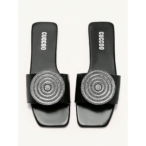 Neu Plus-größe Flache Hausschuhe Weibliche Fee Wind Strass Pailletten Strand_voghion.com