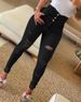 Modische, hoch taillierte, zerrissene Skinny-Denim-Hose für Damen_voghion.com
