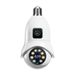 Telecamera di sicurezza wireless a doppia lente con lampadina - Monitoraggio intelligente a 360° per interni, visualizzazione remota tramite telefono_voghion.com